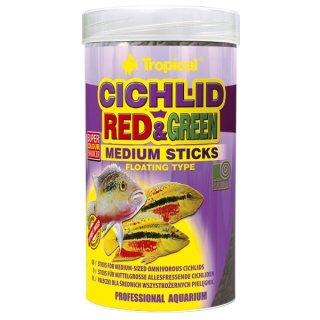 Tropical Cichlid Red & Green Medium Sticks - 250 ml