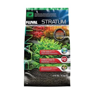 Fluval Stratum, Bodengrund fuer Aquarien, fuer Pflanzen und Garnelen, 8kg