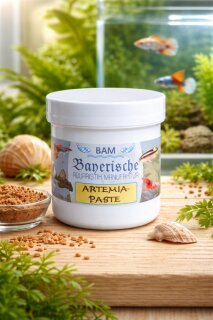 BAM Artemia-Paste – Premium-Aufzucht- und Ergänzungsfutter für Zierfische, 100g