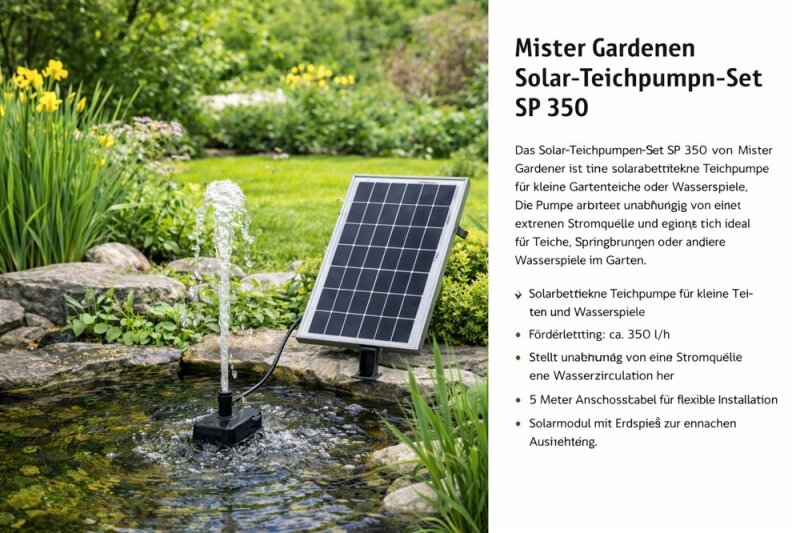 Mister Gardener Solarpumpe SP 350 Für Gartenteich, 859,64 €