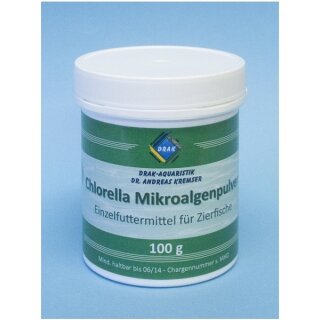 Drak Chlorella-Pulver, 100g (Dose)
